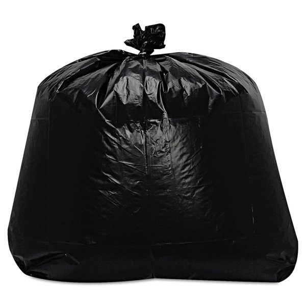 Trinity Plastics 56 gal Trash Bags, 43 in x 47 in, Extra Heavy-Duty, 1.6 mil, Black, 100 PK 100584